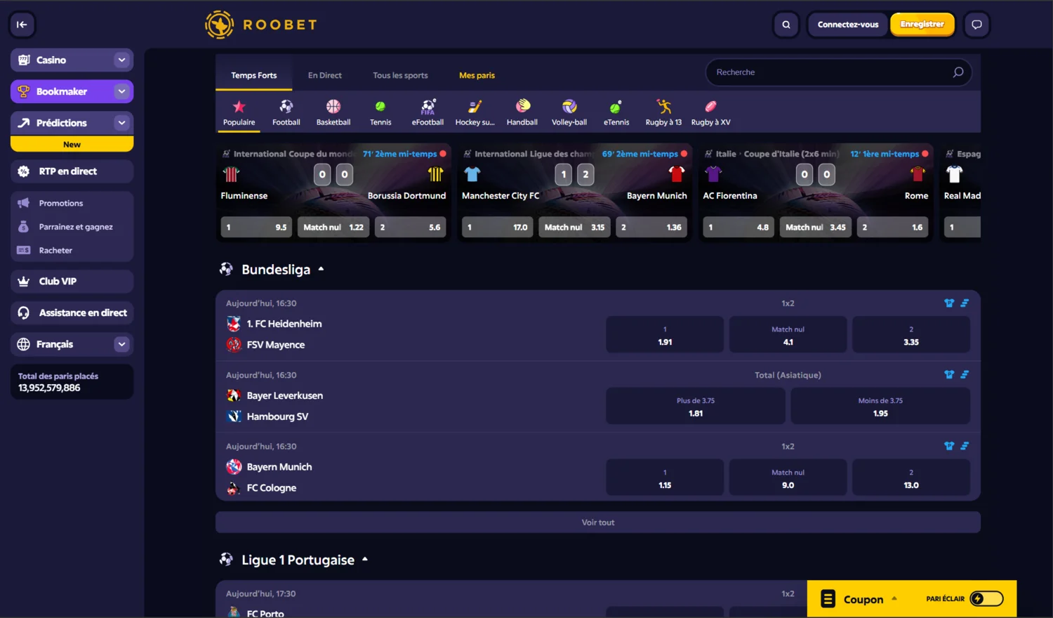 Casino Roobet Paris sportifs