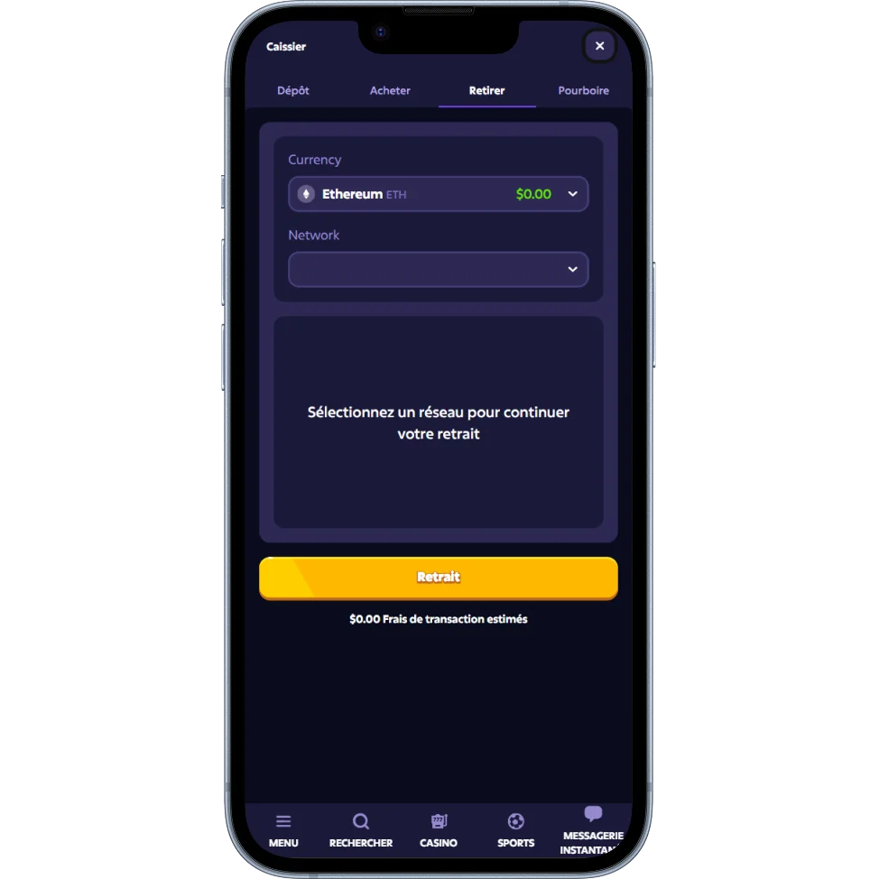 Casino Roobet Options de retrait